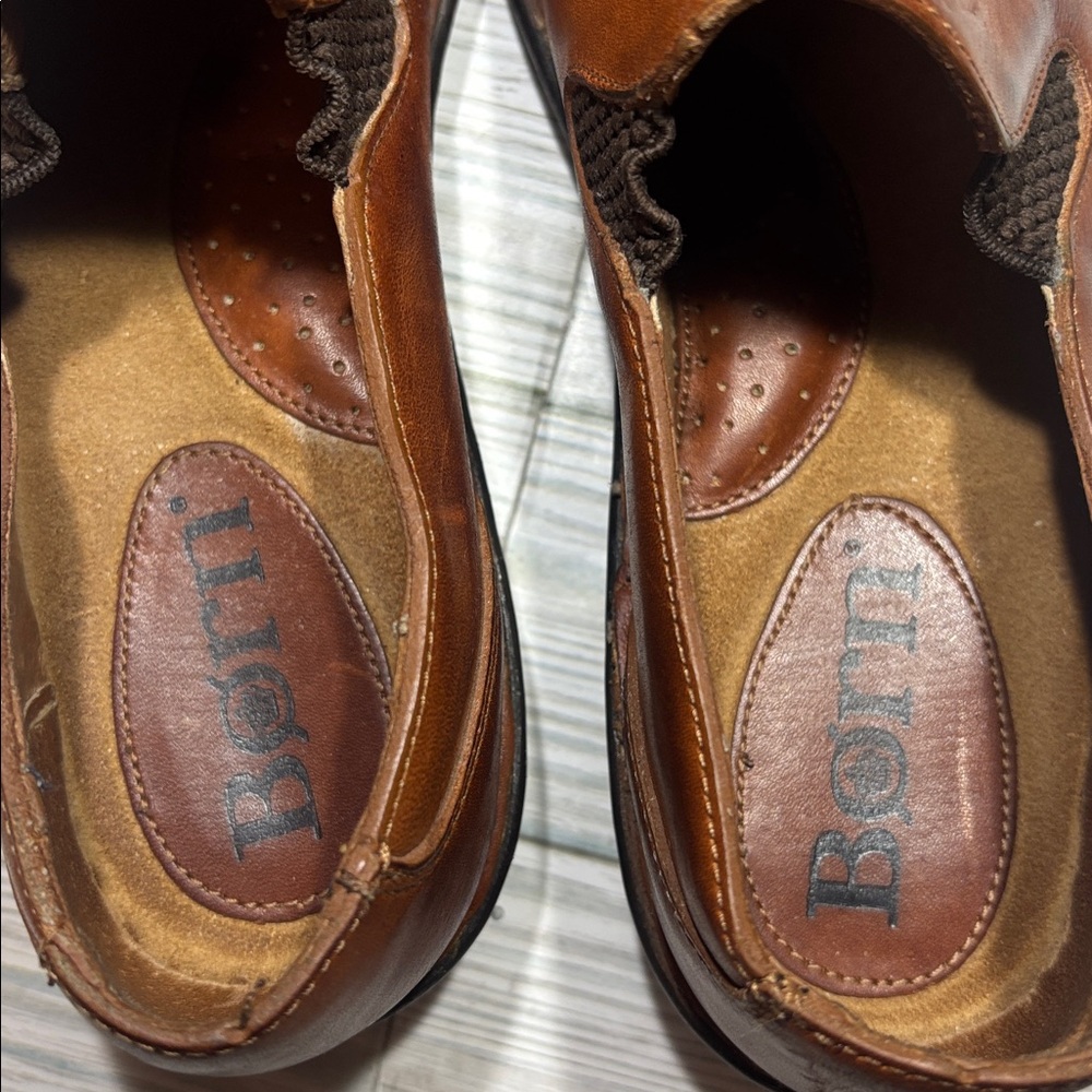Born Men’s Brown Cognac Leather Shoe Casual Slip On Size 8 - Picture 5 of 8